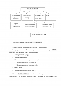 Анализ эффективности управления предприятия ФГУП «Российский федеральный ядерный центр - Всероссийский научно-исследовательский институт экспериментальной физики