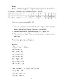 Фирма действует на рынке совершенной конкуренции. Максимум прибыли; При какой цене фирма может работать с прибылью и при какой выгоднее прекратить производство. Образец 32037