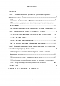 Особенности организации учёта и формирования отчётности субъектов малого предпринимательства Образец 37303