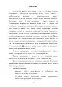 Анализ и совершенствование деятельности предприятия малого бизнеса Образец 45022