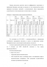 Анализ платежеспособности клиента банка Образец 54576