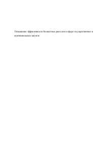 Повышение эффективности бюджетных расходов в сфере государственных и муниципальных закупок Образец 56761