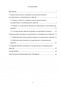 Проблемы предоставления государственных и муниципальных гарантий Образец 55319