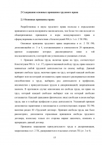 Общая характеристика основных принципов трудового права Образец 64096