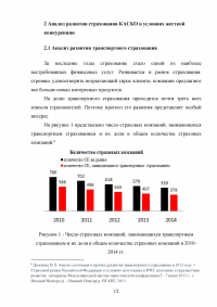 Развитие страхования КАСКО в условиях жесткой конкуренции Образец 66702