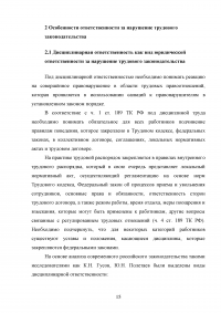 Ответственность за нарушение трудового законодательства Образец 68513