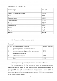 Организация семейной фермы по производству молока в крестьянском (фермерском) хозяйстве / Бизнес–план  Образец 82070