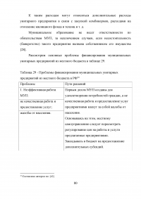 Финансирование муниципальных унитарных предприятий за счет местного бюджета: проблемы и пути их решения Образец 88899