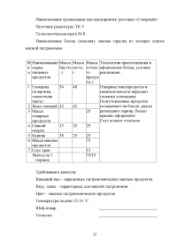 Организационно-технологическая характеристика и разработка технологической документации для ресторана при гостинице с европейской кухней на 70 мест Образец 7483