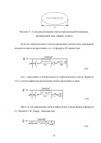 Приток жидкости к горизонтальной скважине в пласте конечной толщины Образец 93414
