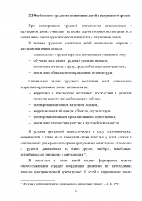 Формирование трудовой деятельности у дошкольников с нарушением зрения Образец 101489