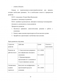 Индивидуальный карьерный план и варианты его выполнения менеджером по развитию Образец 105460