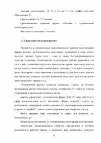 Бизнес-планирование на предприятии  / на примере геодезической фирмы ООО Атлант Образец 115311