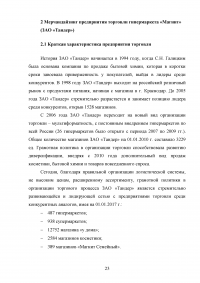 Мерчандайзинг предприятия торговли: пути совершенствования / на примере торговой сети «Магнит» (ЗАО «Тандер») Образец 119977