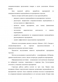 Мерчандайзинг предприятия торговли: пути совершенствования / на примере торговой сети «Магнит» (ЗАО «Тандер») Образец 119958