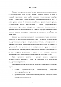 Индивидуальный карьерный план и варианты его выполнения коммерческим директором Образец 120809