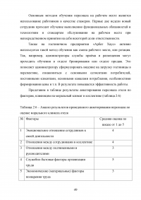 Современные инновационные методы управления персоналом как фактор повышения конкурентоспособности гостиницы ООО «Управление отелем» (гостиница «Арбат Хаус») Образец 127626