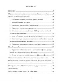 Динамическое исследование привода машины и виброизоляция машины на упругом основании Образец 129149